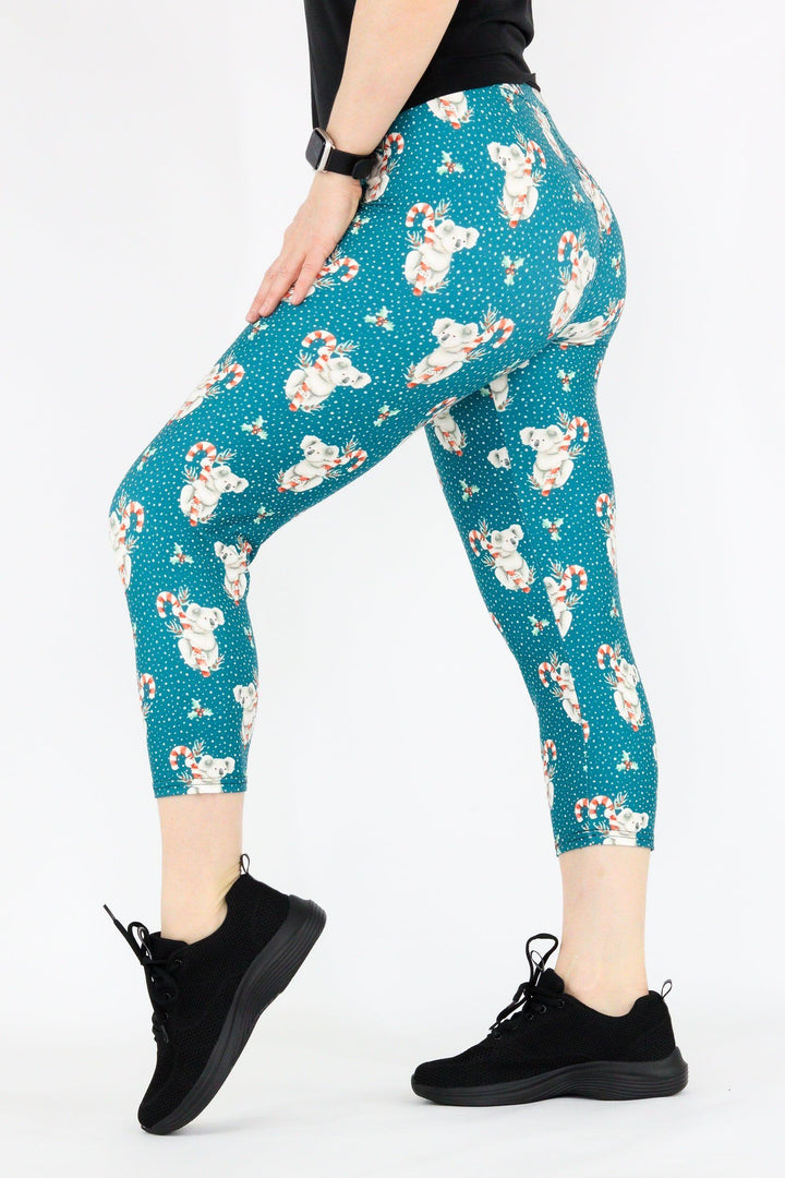 Christmas Koala - Casual Capri Leggings Casual Capri Leggings Pawlie   