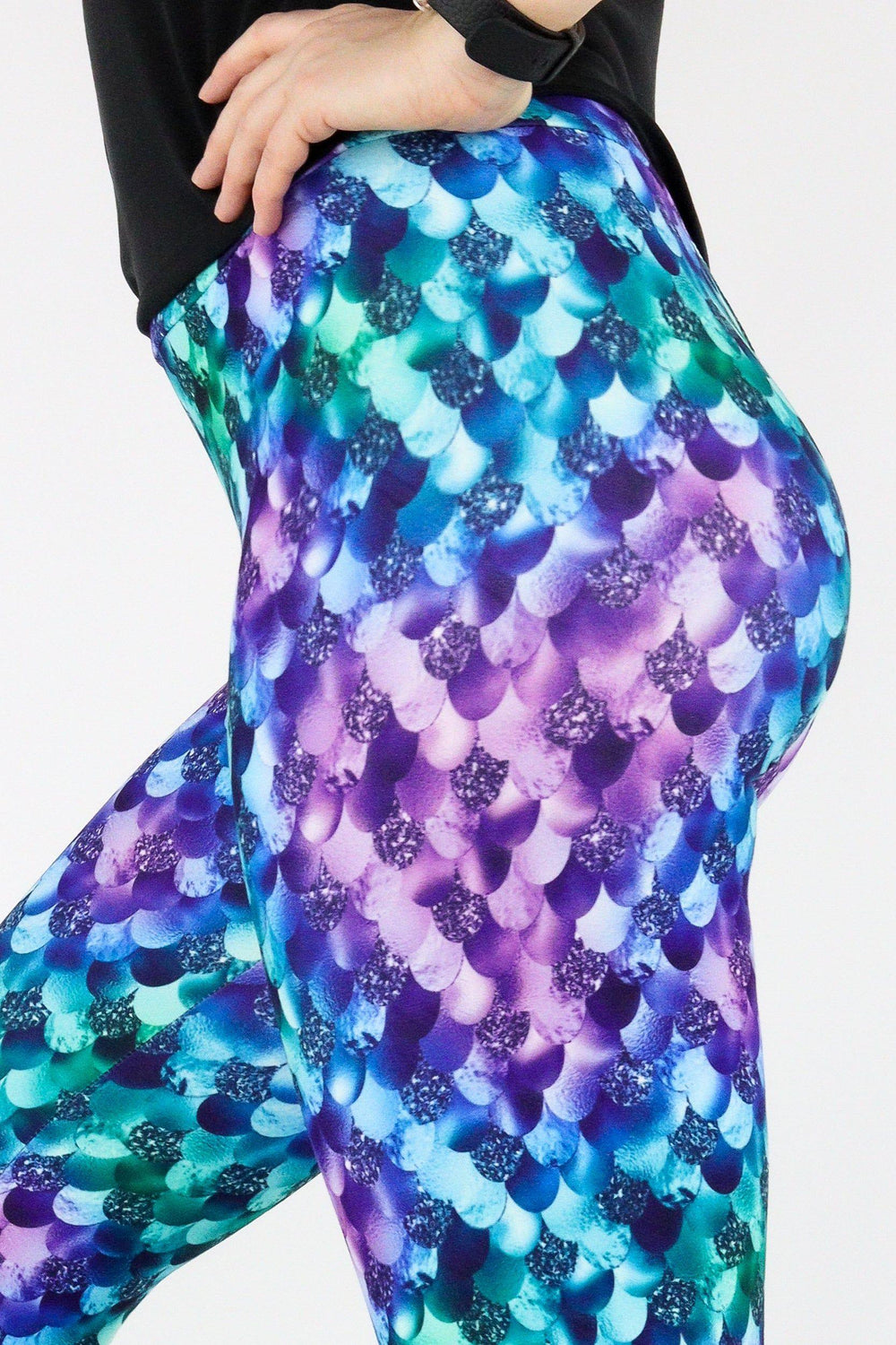 Siren Mermaid - Casual Capri Leggings Casual Capri Leggings Pawlie   