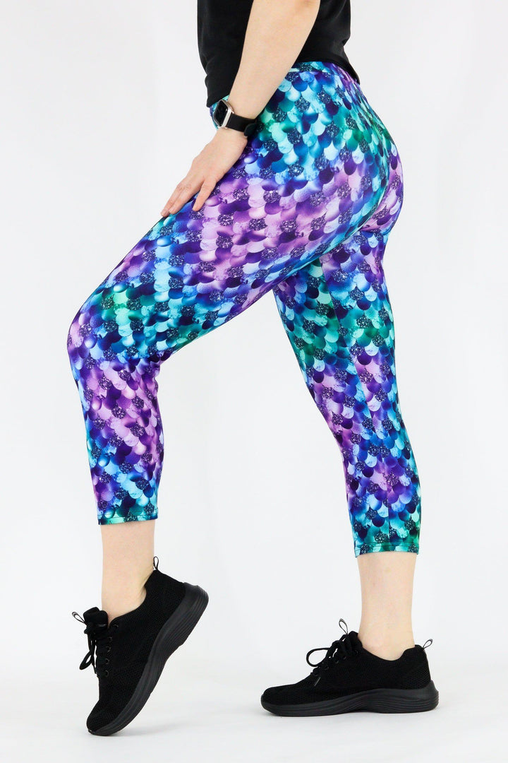Siren Mermaid - Casual Capri Leggings Casual Capri Leggings Pawlie   