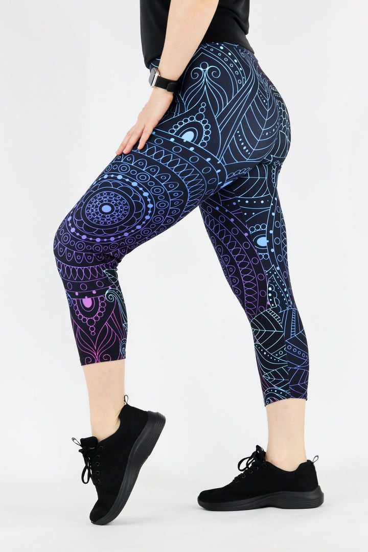 Zen Mandala - Casual Capri Leggings Casual Capri Leggings Pawlie   