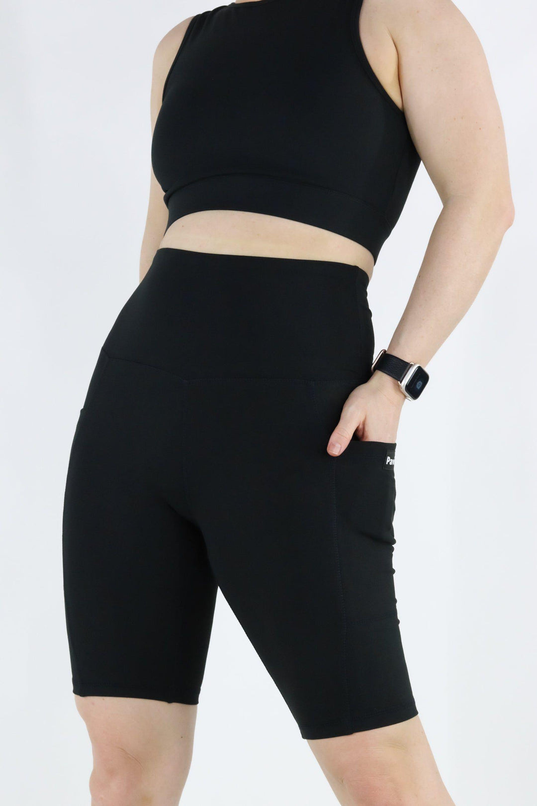 Black - Hybrid 2.0 - Leg Pockets - Long Shorts Hybrid Shorts Pawlie   