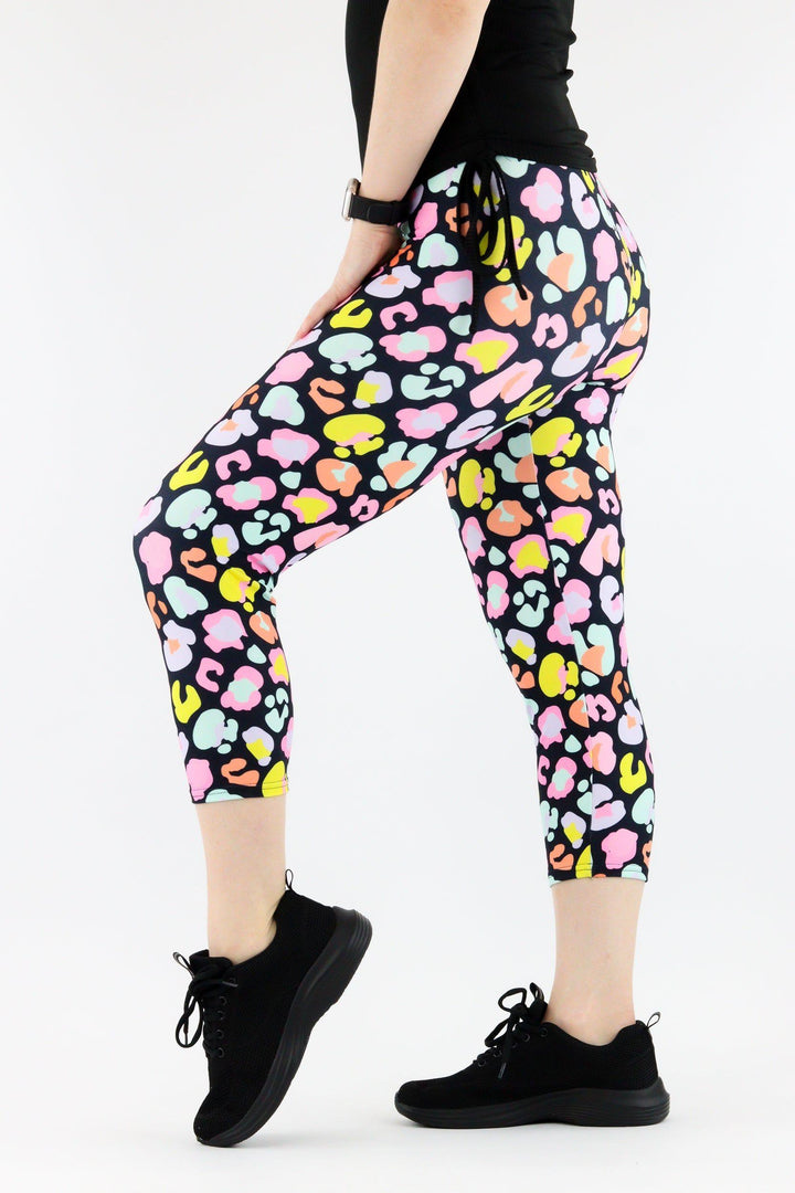 Pastel Leopard - Casual Capri Leggings Casual Capri Leggings Pawlie   