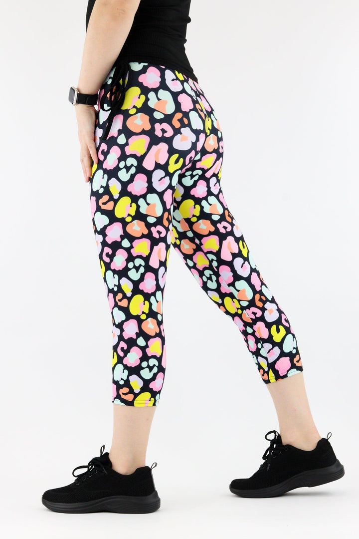 Pastel Leopard - Casual Capri Leggings Casual Capri Leggings Pawlie   