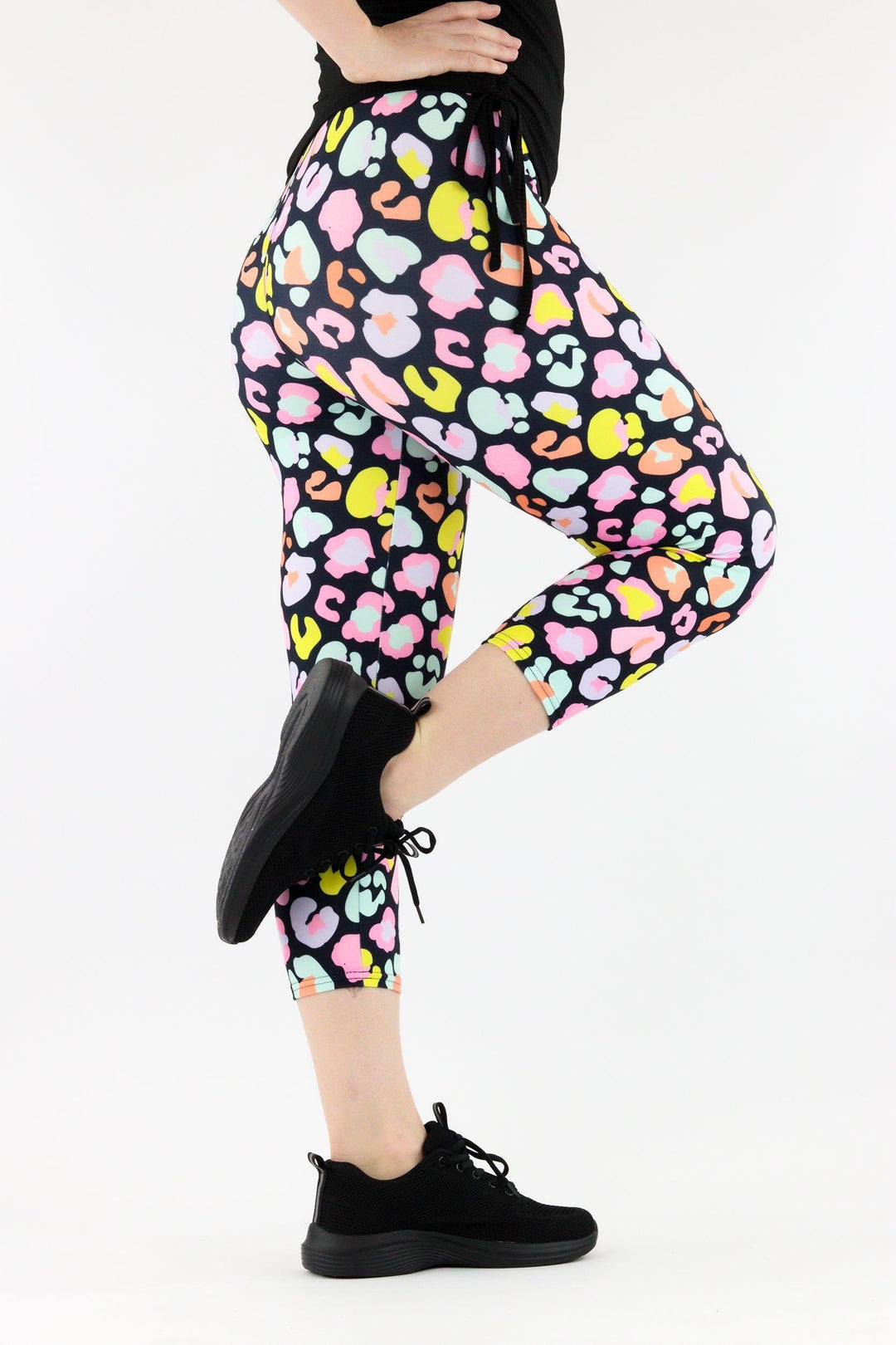 Pastel Leopard - Casual Capri Leggings Casual Capri Leggings Pawlie   