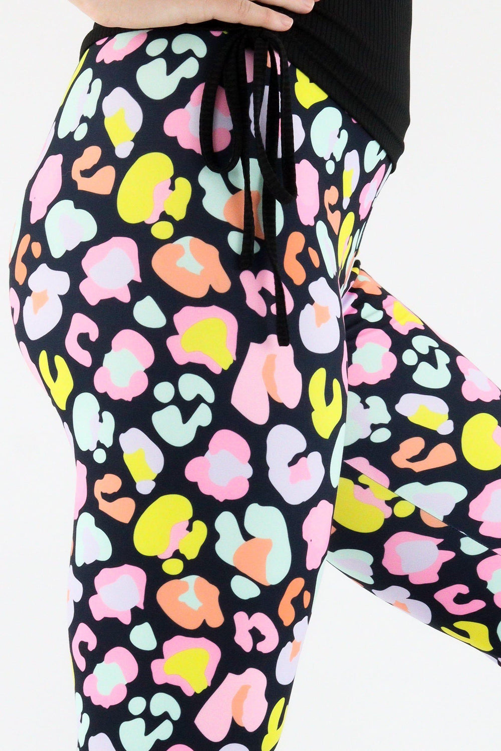 Pastel Leopard - Casual Capri Leggings Casual Capri Leggings Pawlie   